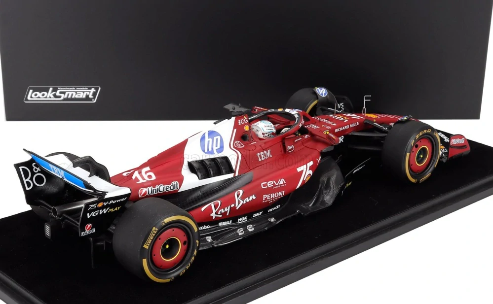 Model LookSmart Scuderia Ferrari SF-25 Ch. Leclerc 2nd Monaco GP 2025 1:18