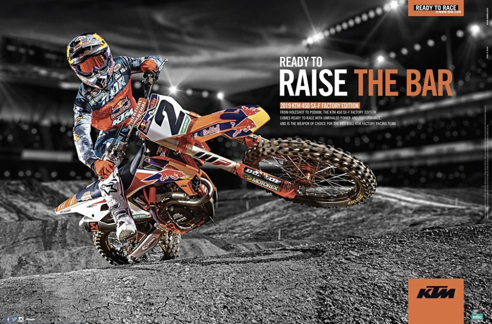 Model motocyklu KTM Red Bull 450 SX-F C. Webb 1:12