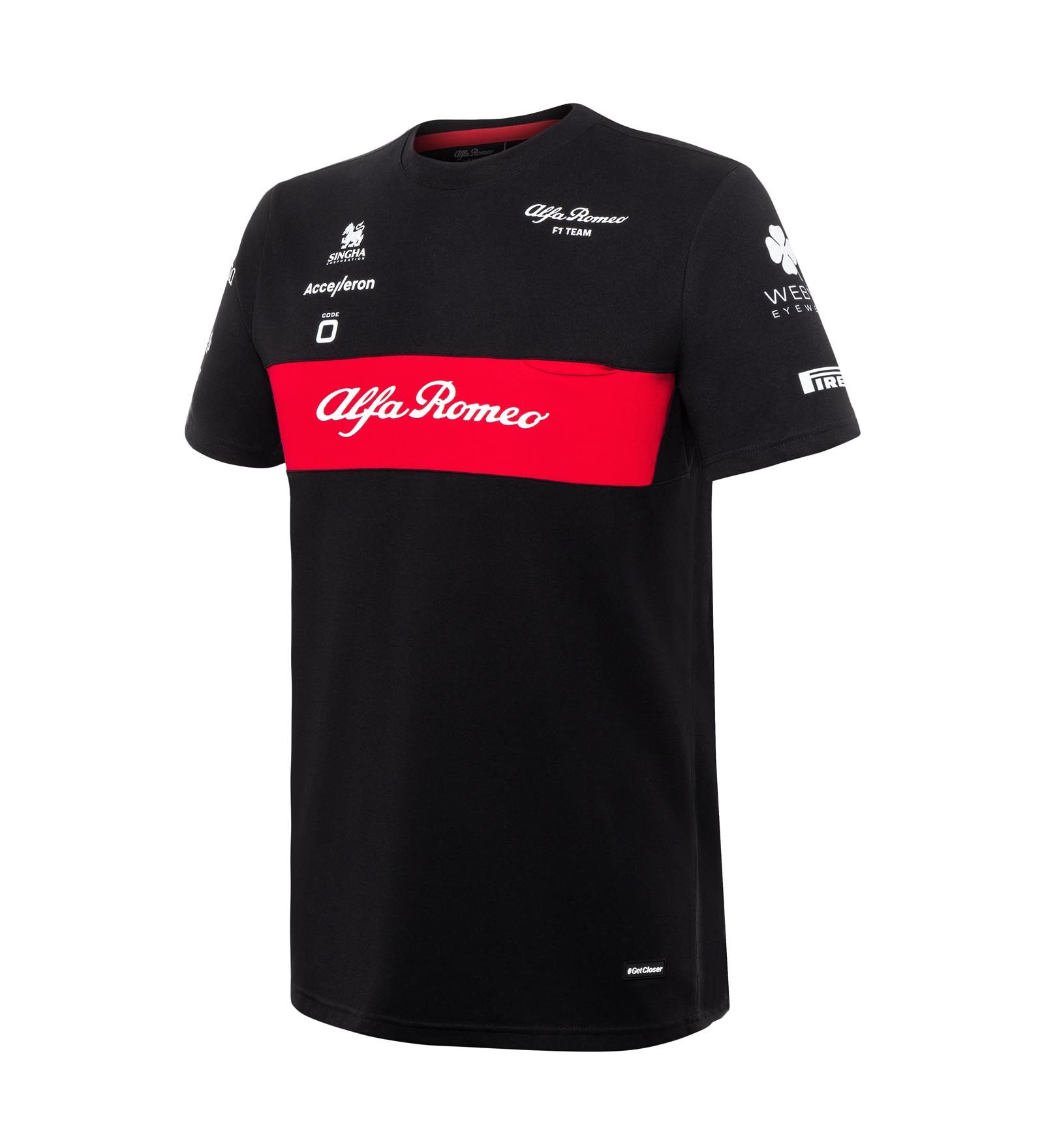Alfa Romeo F1 Team týmové triko černé - XXXL