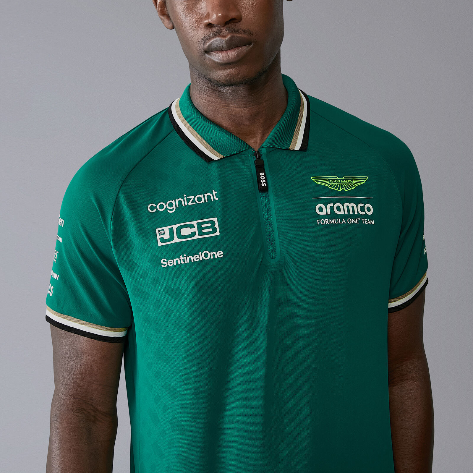 Týmová polokošile Aston Martin F1 Team zelená - S