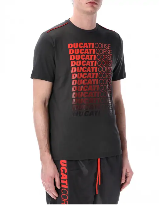 Fanouškovské tričko Ducati Corse tmavě šedé DUCATI
