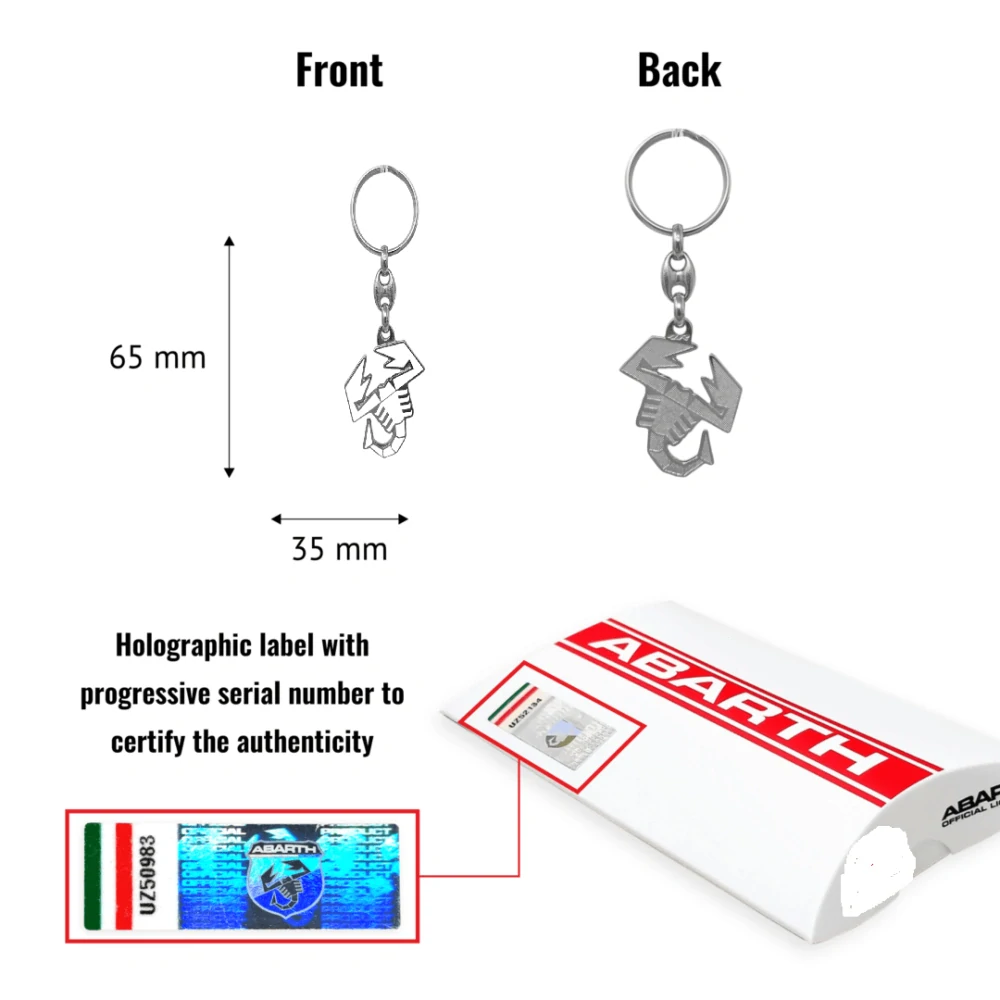 Abarth klíčenka ve tvaru štíra kovová