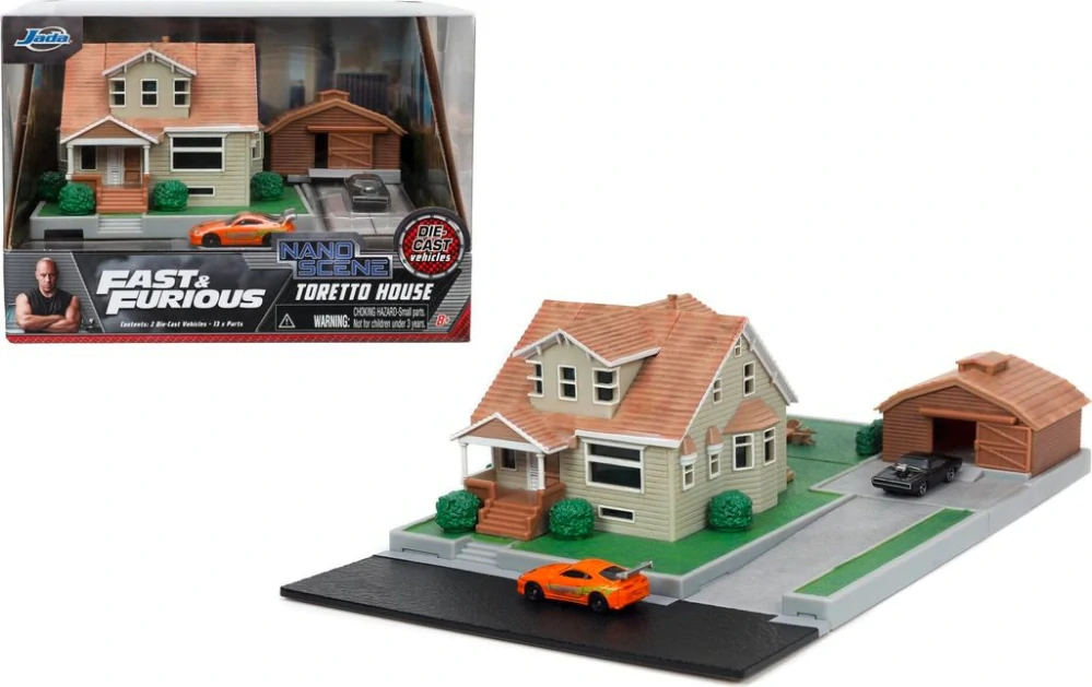 Diorama - Rychle a Zběsile Toyota Supra - Dodge Charger 1:50