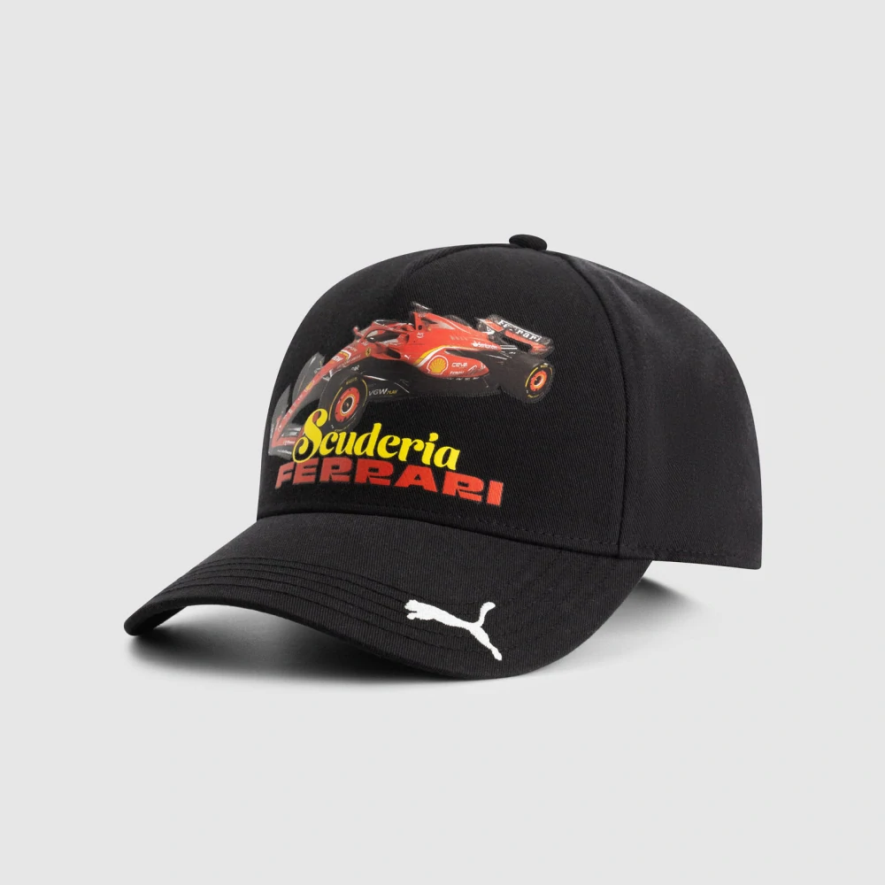 Volnočasová kšiltovka Scuderia Ferrari F1 s motivem SF černá