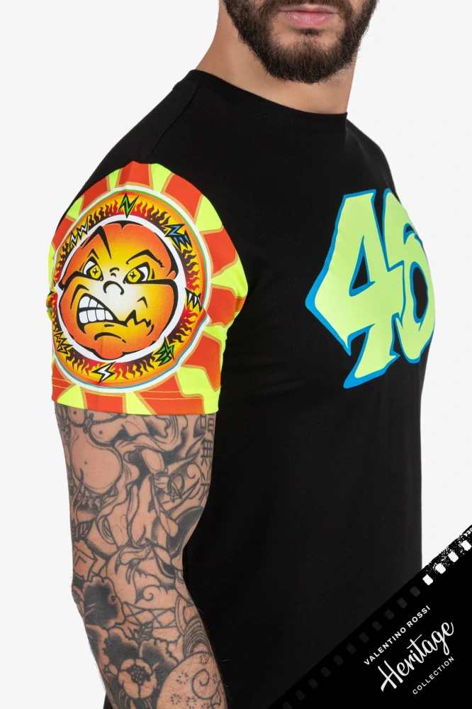 Tričko VR46 Valentino Rossi - Heritage černé