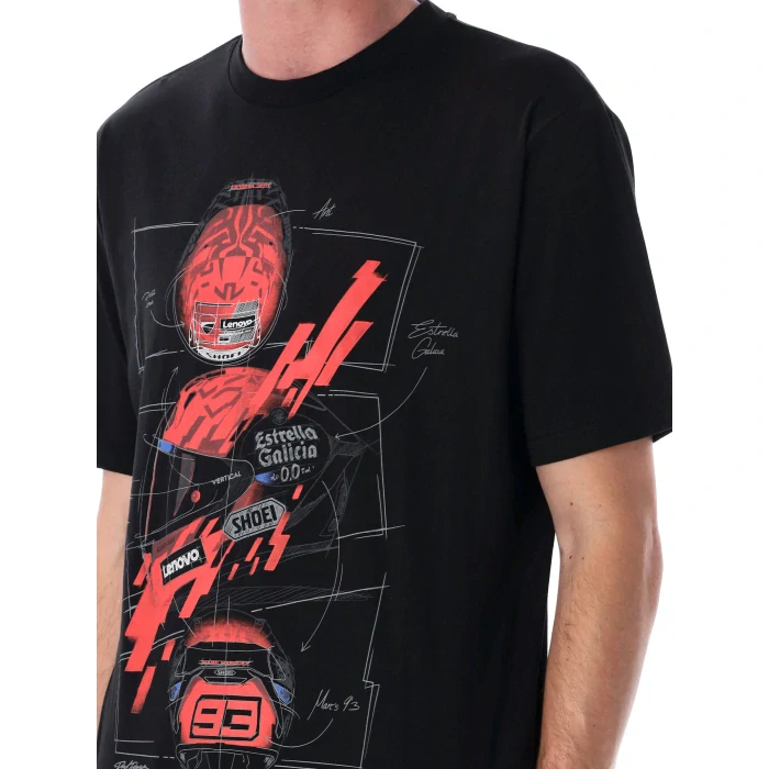 Fanouškovské tričko Marc Marquez - helmet MotoGP