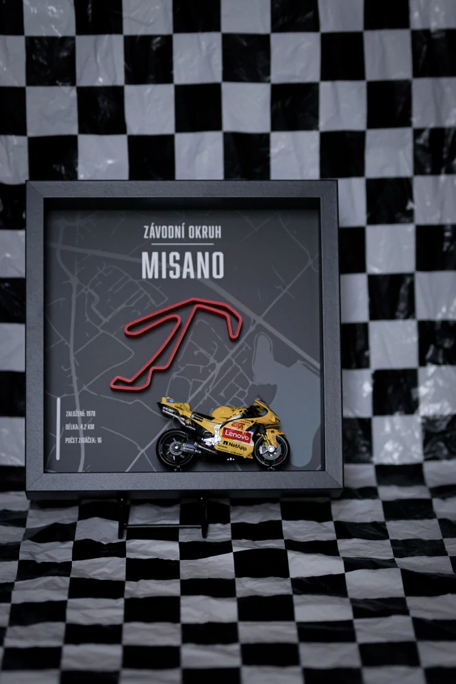 3D obraz PETROL ART - Francesco Bagnaia - Misano