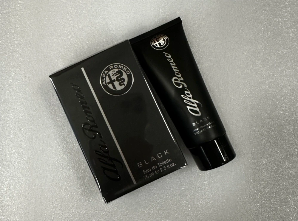 Alfa Romeo Black Eau De Toilette 75 ml + After Shave balzám 100 ml dárková sada