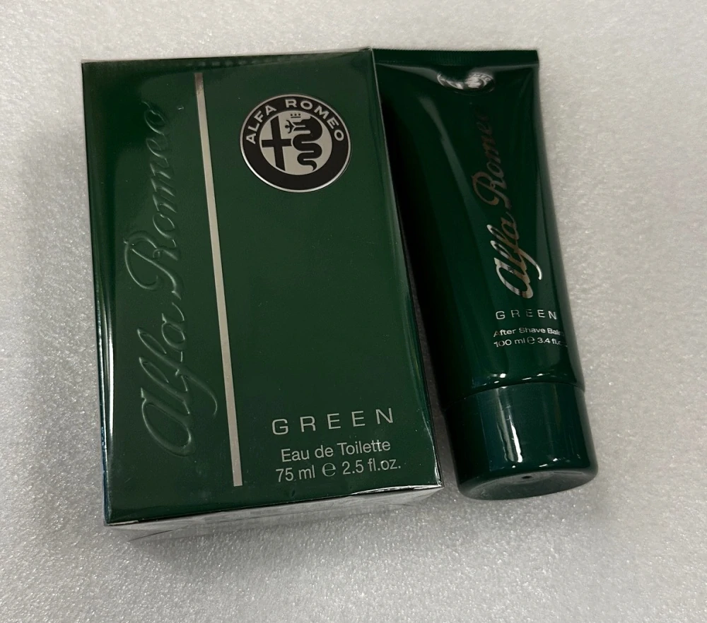 Alfa Romeo Green Eau De Toilette 75 ml + After Shave balzám 100 ml dárková sada
