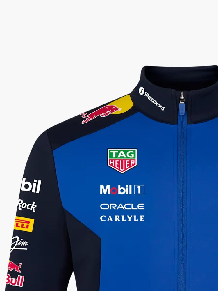 Softshell bunda Oracle Red Bull Racing s logy sponzorů - týmová edice