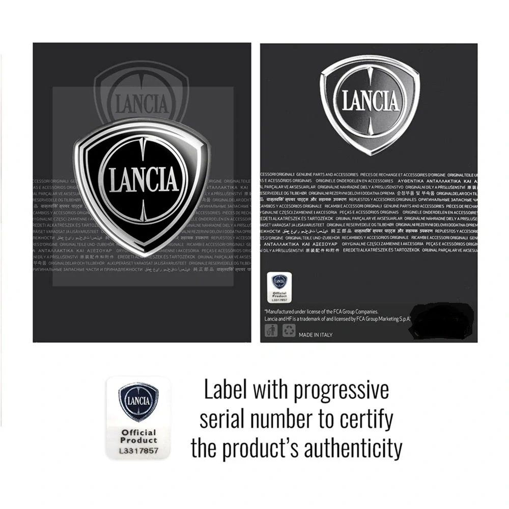 Lancia samolepka 3D LOGO na zadní dveře