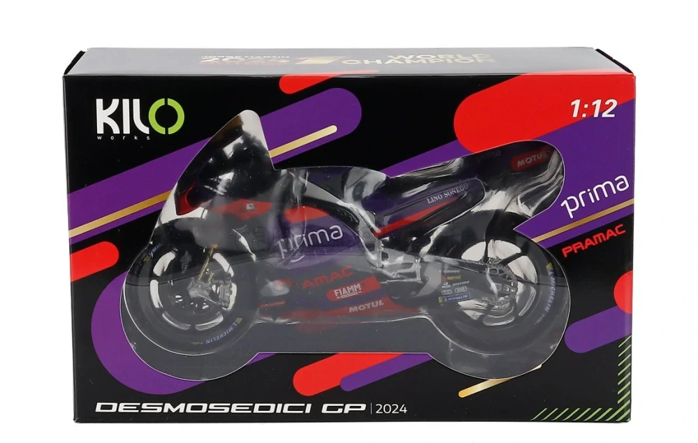 Model NZG MotoGP - Ducati GP24 Jorge Martin 1:12 - edice World Champion