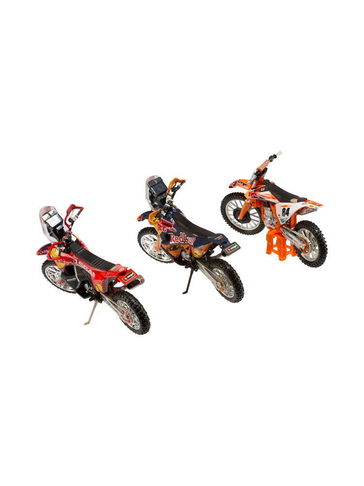 Set 3 motocyklů KTM Red Bull Racing BBurago 1:18
