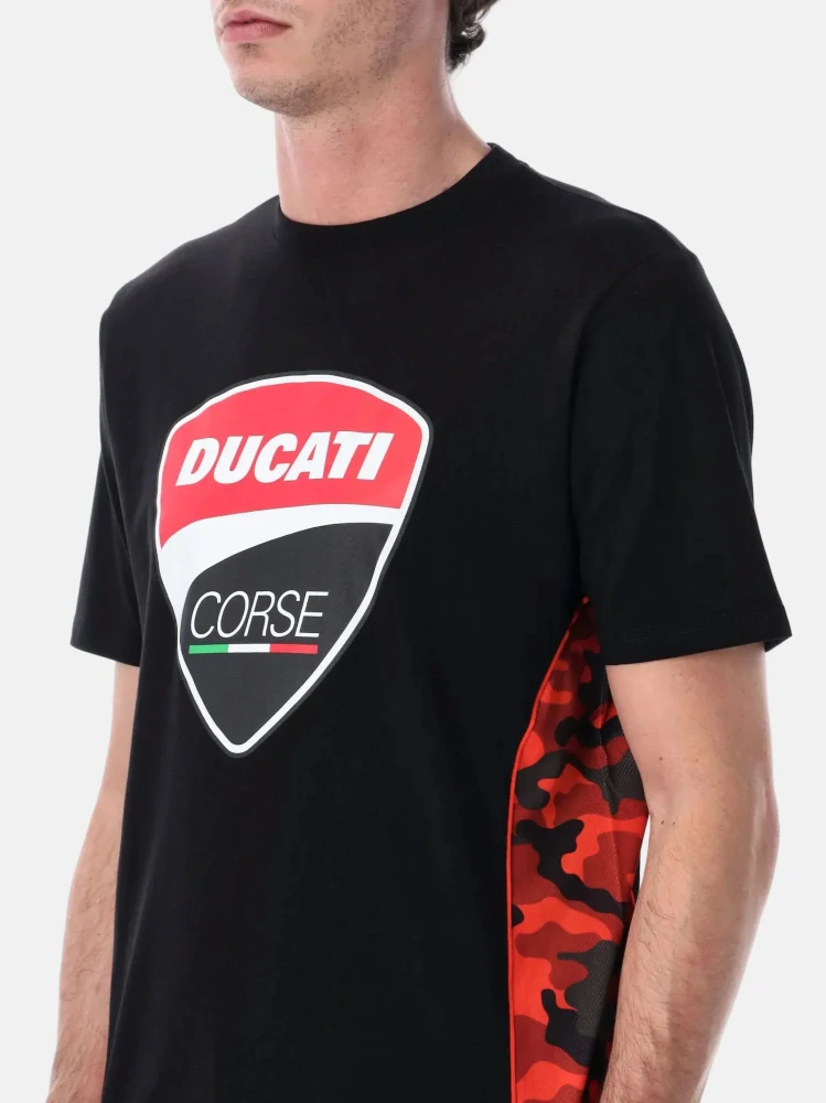 Fanouškovské tričko Ducati Corse CAMU černé s logem