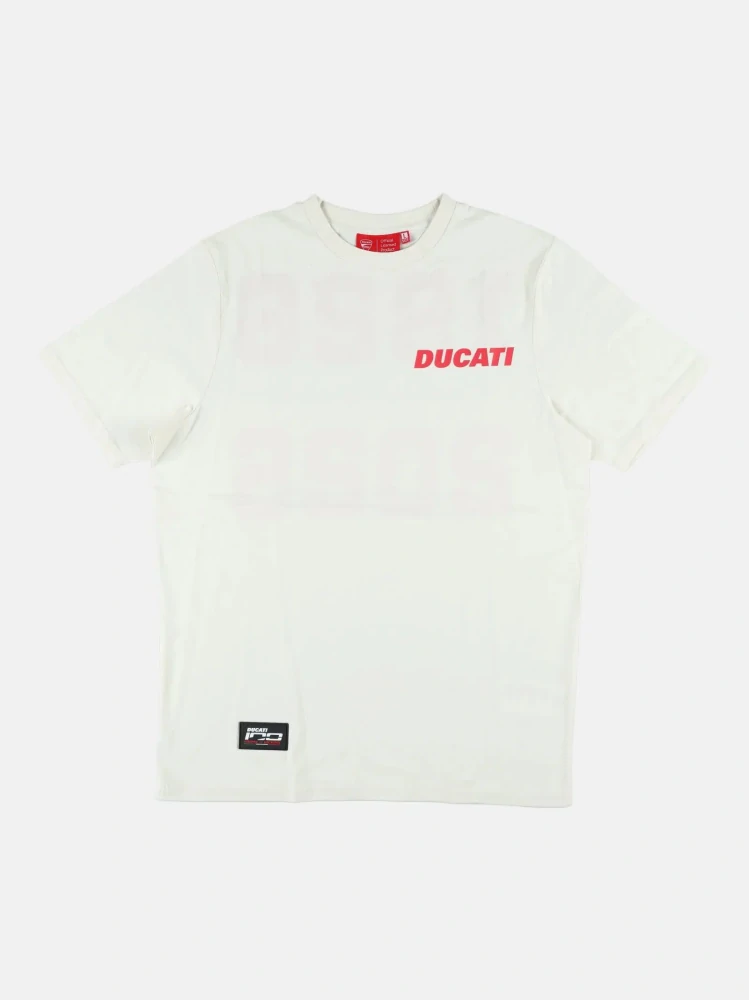 Pánské tričko Ducati Corse bílé - edice 100th years DUCATI - S