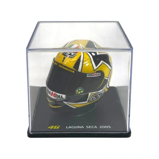 Model přilby Moto GP Valentino Rossi Laguna Seca 2005 1:5