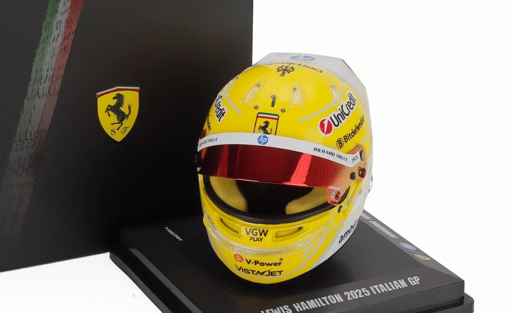 Model přilby Lewis Hamilton - SF Monza 2025 1:5 LookSmart