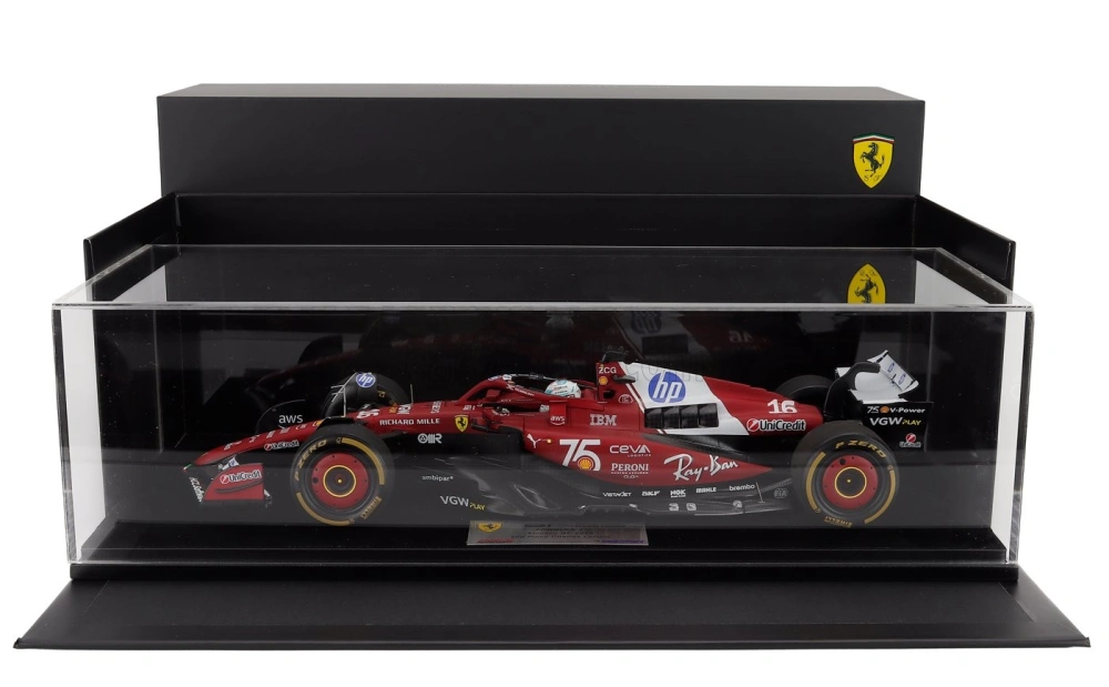 Model LookSmart Scuderia Ferrari SF-25 Ch. Leclerc 2nd Monaco GP 2025 1:18