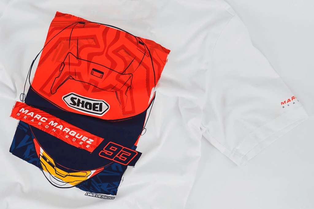 Marc Marquez triko Season Helmet bílé
