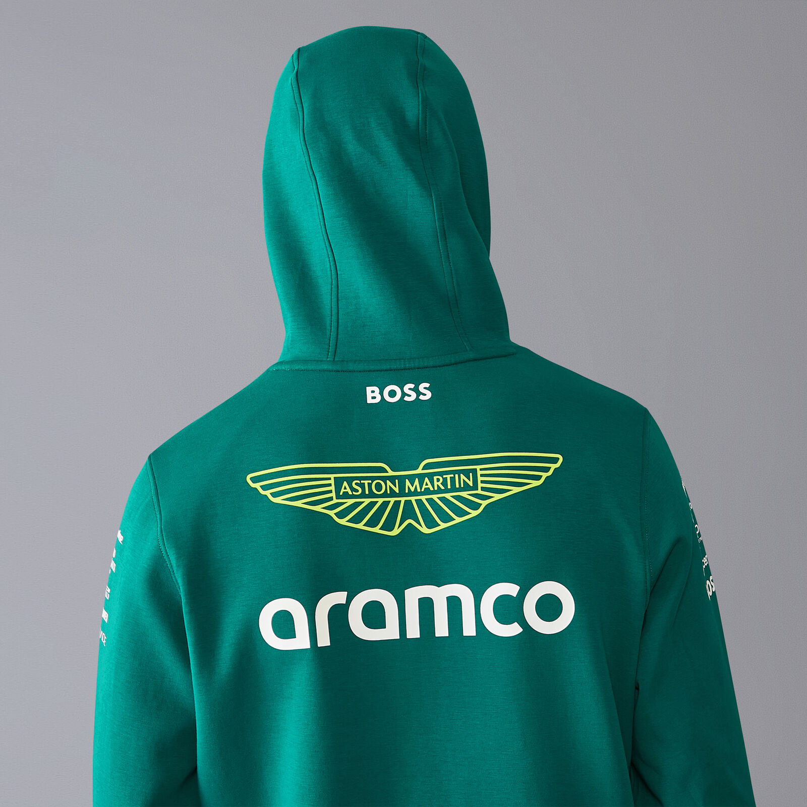 Týmová mikina s kapucí Aston Martin F1 Team zelená