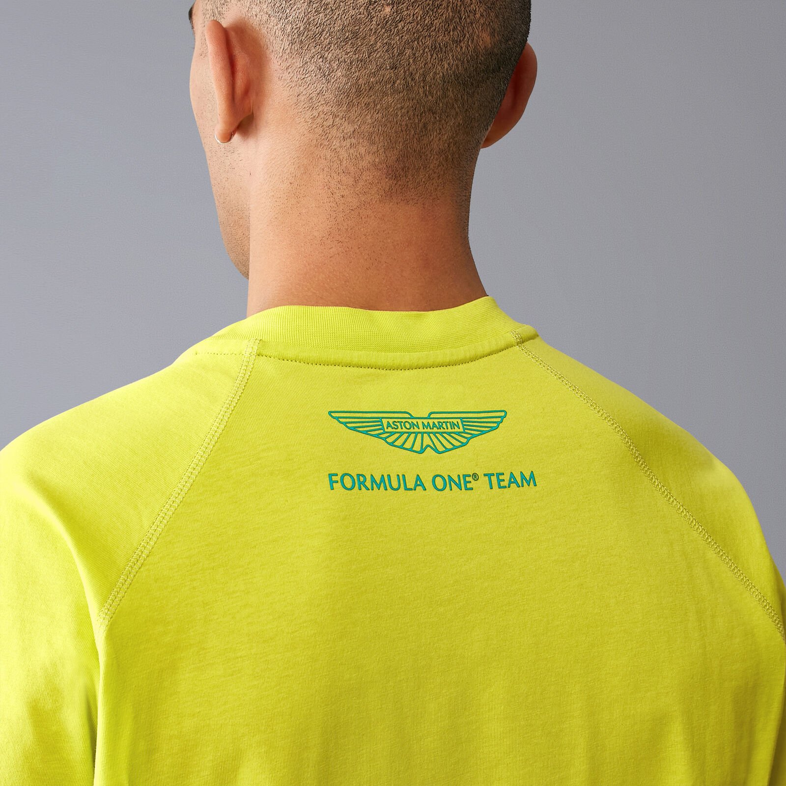 Aston Martin F1 Team volnočasové tričko LOGO světle žluté