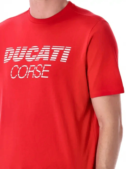 Ducati Corse tričko s nápisem Ducati červené - S