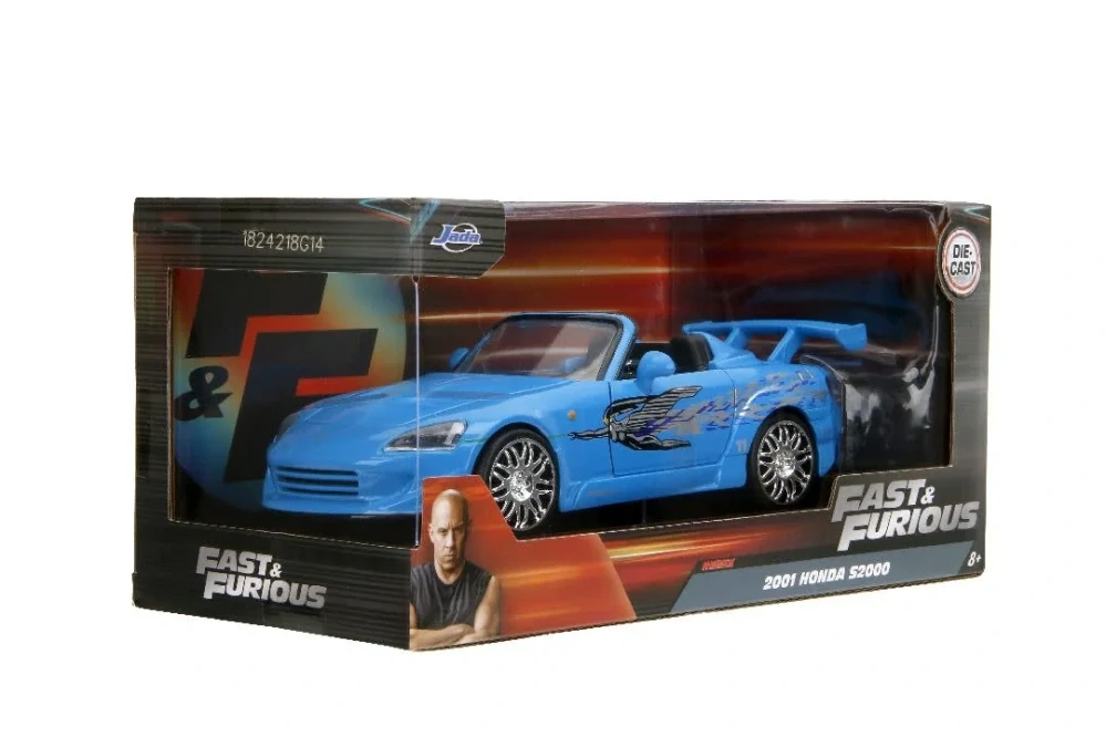 Model Rychle a Zběsile Honda S2000 modrá 1:24