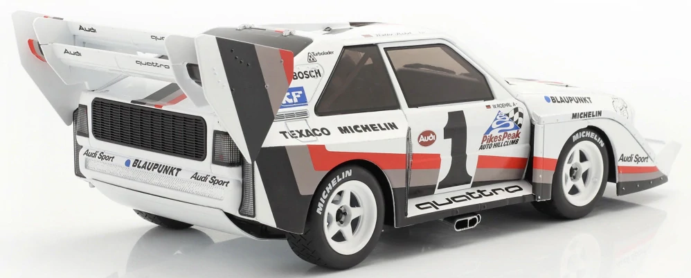 Model Audi Sport Quattro S1 #1 WALTHER ROHRL Winner Pikes Peak 1987 1:18