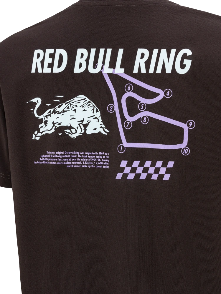 Fanouškovské tričko Red Bull Ring CIRCUIT černé s motivem RRI