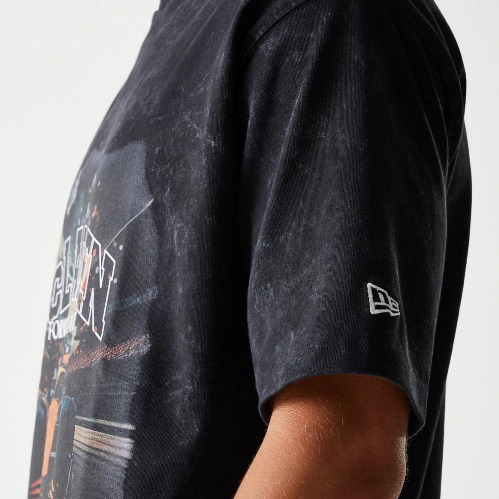 Volnočasové tričko McLaren F1 NE GRPHC černé washed - oversize