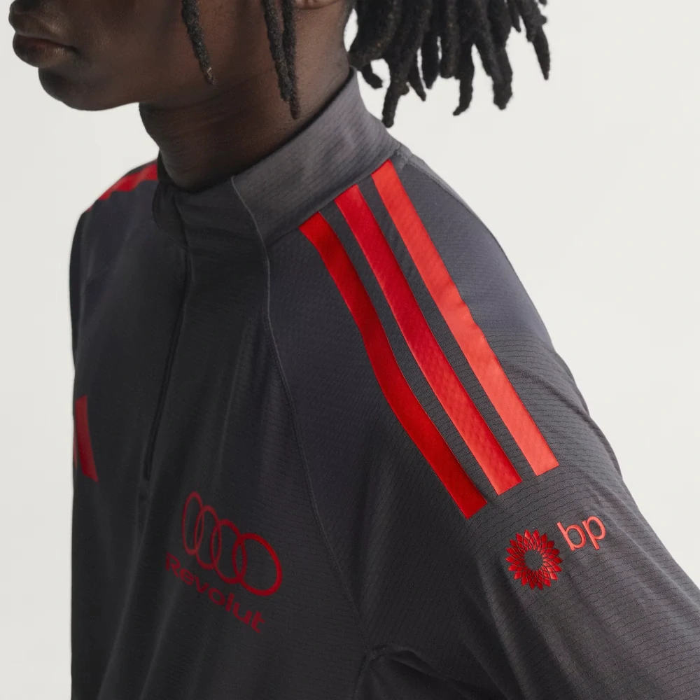 Sportovní mikina Audi Revolut F1 šedá s logy sponzorů x Adidas - týmová edice