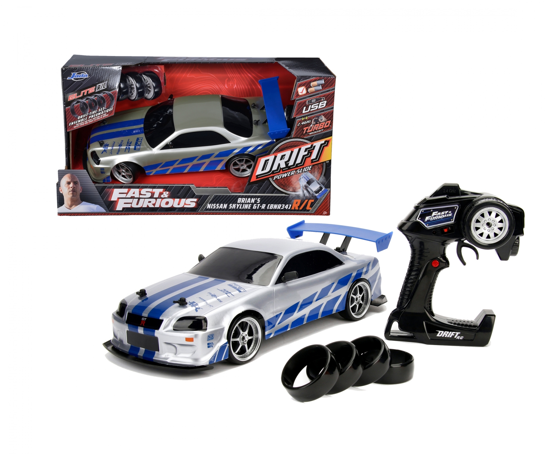 Model Rychle a Zběsile NISSAN Skyline na dálkové ovládání 1:10