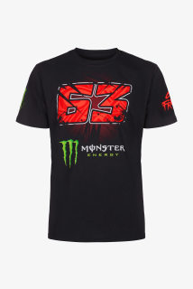 Francesco Bagnaia triko Monster Energy černé 63