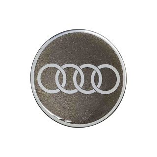 Audi 3D samolepka s logem stříbrná