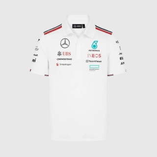 Týmová polokošile Mercedes AMG F1 bílá