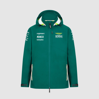 Týmová bunda s kapucí Aston Martin F1 Team zelená