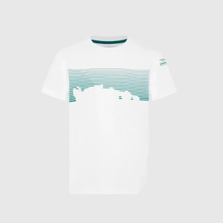 Aston Martin F1 Team dětské fanouškovské tričko GRAPHIC bílé