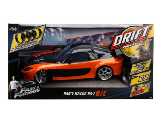 Model Rychle a Zběsile Mazda RX-7 na dálkové ovládání 1:10