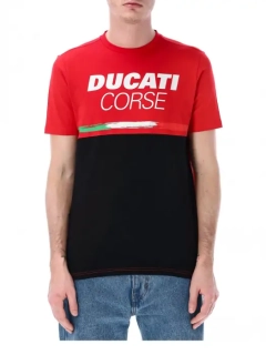 Volnočasové tričko Ducati Corse s trikolórou
