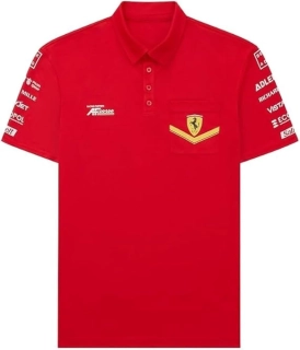 Ferrari Hypercar 499P týmová polokošile Le Mans červená