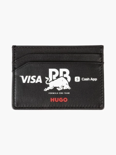 Kožené pouzdro na karty HUGO - Visa Cash App RB černé