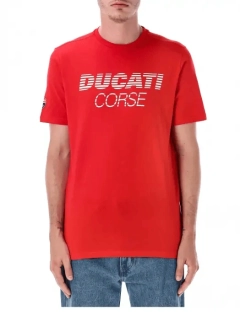Ducati Corse tričko s nápisem Ducati červené