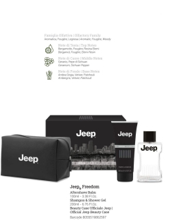 Jeep Freedom voda po holení 100 ml, sprchový gel 200 ml + toaletní taška Jeep