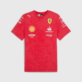 Týmové tričko Scuderia Ferrari F1 červené - desert sun