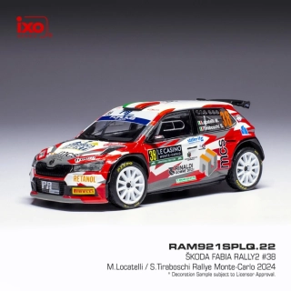 Model IXO Škoda Fabia Rally2 2024 N.38 M. Locatelli - Rally Monte Carlo 1:43