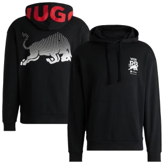 Volnočasová mikina HUGO - Visa Cash App RB s motivem BULL černá