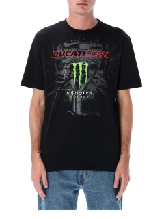 Fanouškovské tričko Ducati Corse - Monster Energy černé Monster
