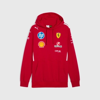 Týmová mikina s kapucí Scuderia Ferrari F1 s logy sponzorů
