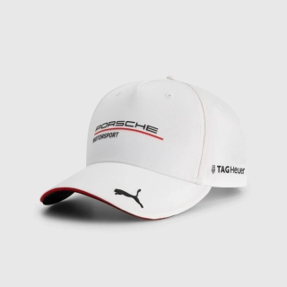 Týmová kšiltovka Porsche Motorsport s logy sponzorů bílá