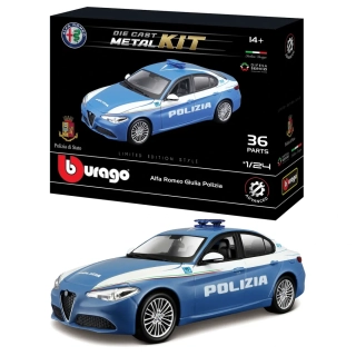 Model Bburago stavebnice Alfa Romeo Giuglia Polizia 1:24